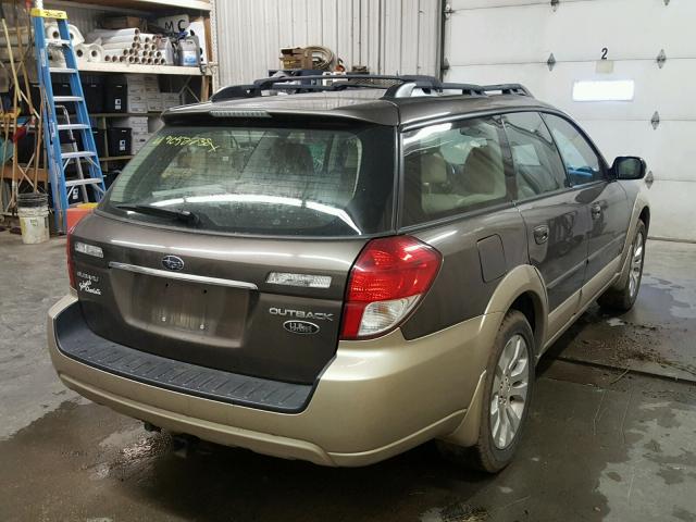 4S4BP86C184309934 - 2008 SUBARU OUTBACK 3. BROWN photo 4