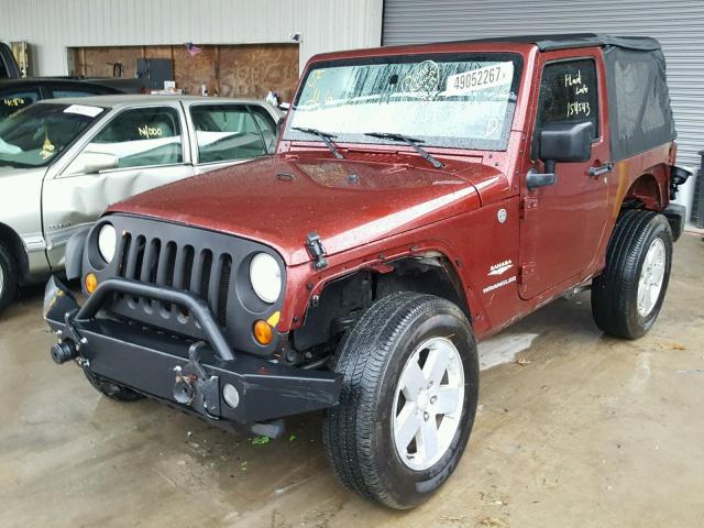 1J4FA54107L184155 - 2007 JEEP WRANGLER S BURGUNDY photo 2