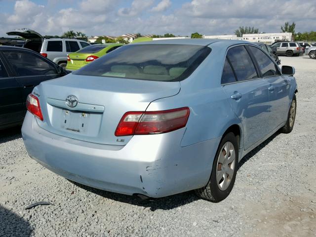 4T1BE46K27U681190 - 2007 TOYOTA CAMRY NEW BLUE photo 4