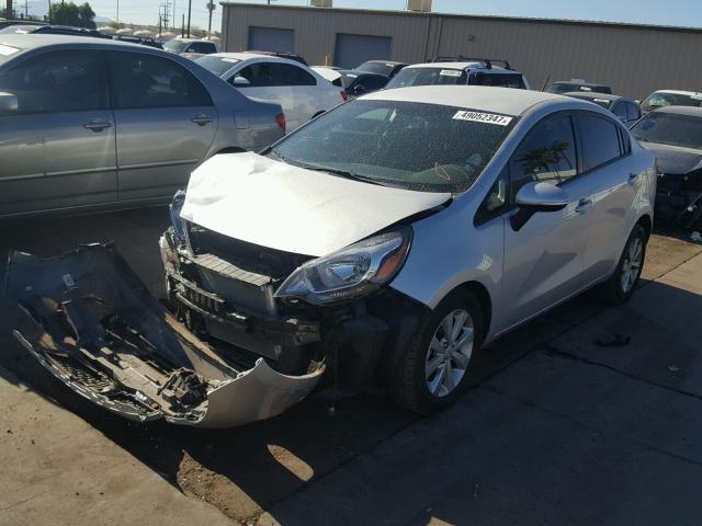 KNADN4A3XF6453449 - 2015 KIA RIO EX SILVER photo 2