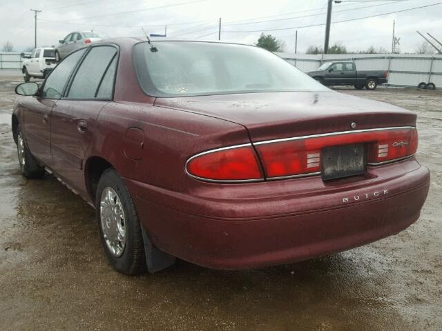 2G4WS52J011275912 - 2001 BUICK CENTURY CU BURGUNDY photo 3