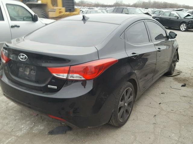 KMHDH4AE2DU659168 - 2013 HYUNDAI ELANTRA GL BLACK photo 4