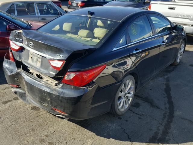 5NPEC4AB2BH194198 - 2011 HYUNDAI SONATA SE BLACK photo 4