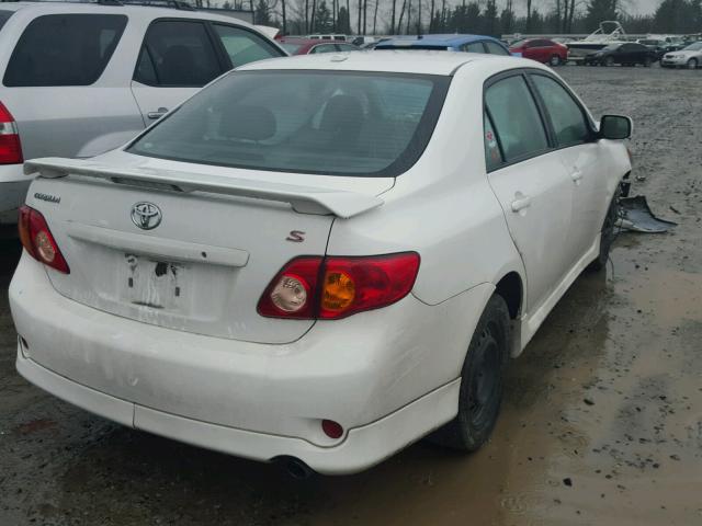 1NXBU40E39Z088446 - 2009 TOYOTA COROLLA BA WHITE photo 4