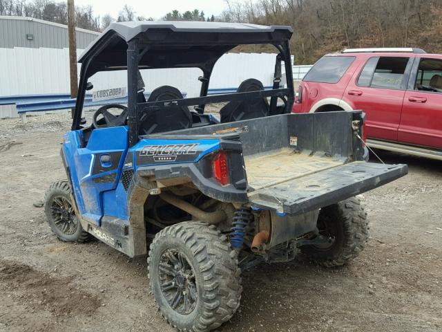 3NSRGE998GH863290 - 2016 POLARIS GENERAL 10 BLUE photo 3