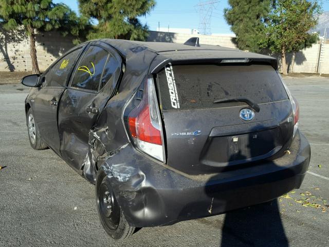 JTDKDTB3XF1104827 - 2015 TOYOTA PRIUS C CHARCOAL photo 3