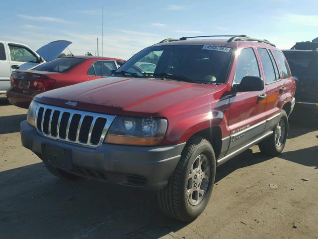 1J4GX48S51C734389 - 2001 JEEP GRAND CHER RED photo 2