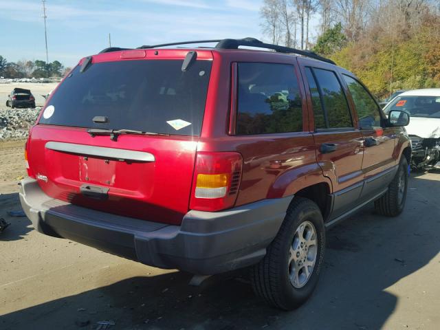 1J4GX48S51C734389 - 2001 JEEP GRAND CHER RED photo 4