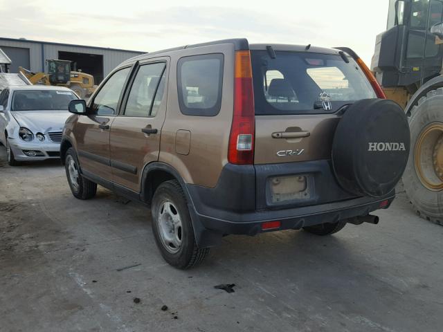 JHLRD68474C002857 - 2004 HONDA CR-V LX GOLD photo 3