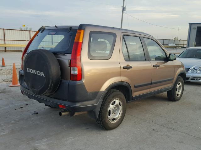 JHLRD68474C002857 - 2004 HONDA CR-V LX GOLD photo 4