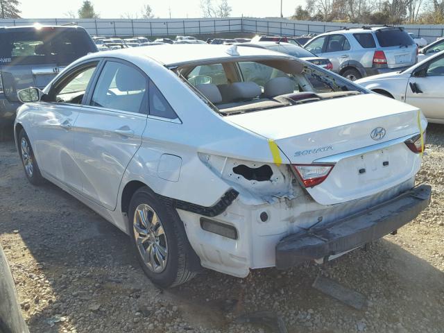 5NPEB4AC6CH339272 - 2012 HYUNDAI SONATA GLS WHITE photo 3