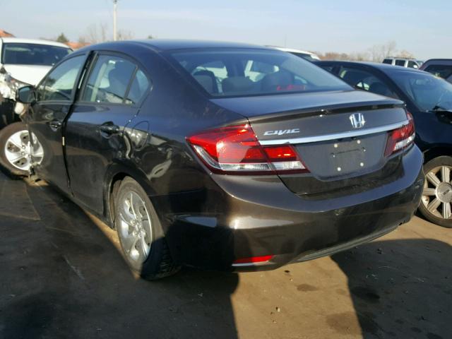 19XFB2F53DE217543 - 2013 HONDA CIVIC LX BROWN photo 3