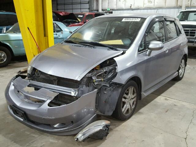 JHMGD386X7S014062 - 2007 HONDA FIT S SILVER photo 2