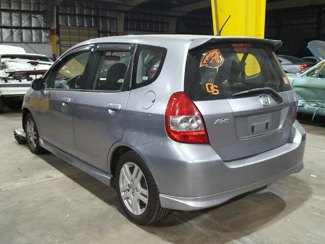 JHMGD386X7S014062 - 2007 HONDA FIT S SILVER photo 3