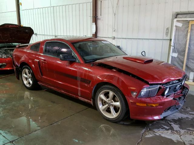 1ZVHT82H785180925 - 2008 FORD MUSTANG GT RED photo 1