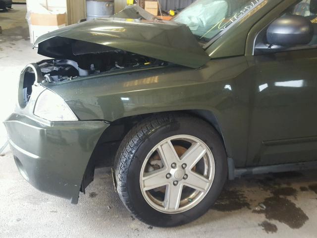 1J4FT47A39D228615 - 2009 JEEP COMPASS SP GREEN photo 10