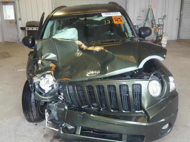 1J4FT47A39D228615 - 2009 JEEP COMPASS SP GREEN photo 7