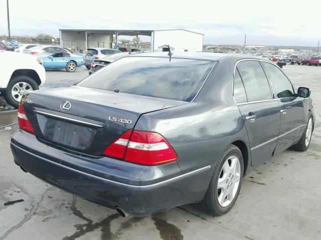 JTHBN36F940172393 - 2004 LEXUS LS 430 GRAY photo 4