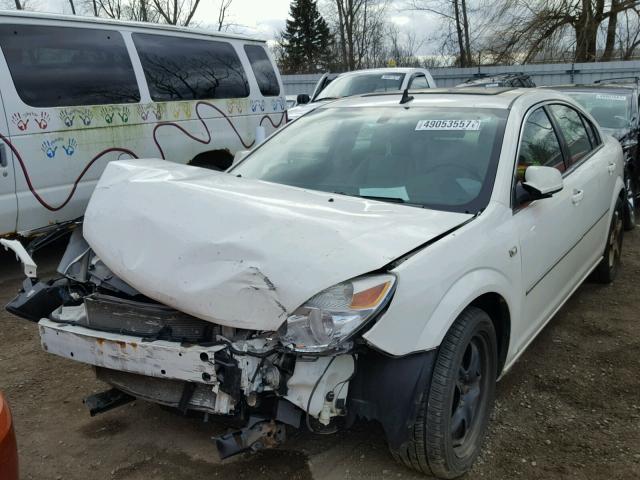 1G8ZS57B78F280508 - 2008 SATURN AURA XE WHITE photo 2