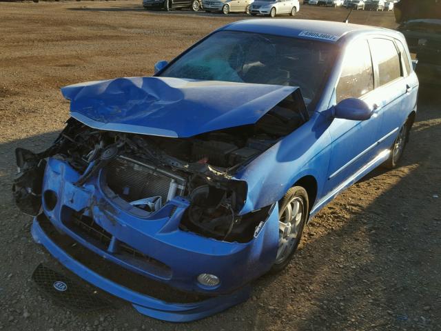 KNAFE162065364129 - 2006 KIA SPECTRA5 BLUE photo 2