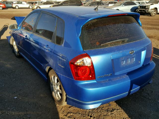 KNAFE162065364129 - 2006 KIA SPECTRA5 BLUE photo 3