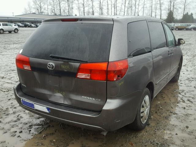 5TDZA29C84S088120 - 2004 TOYOTA SIENNA CE GRAY photo 4