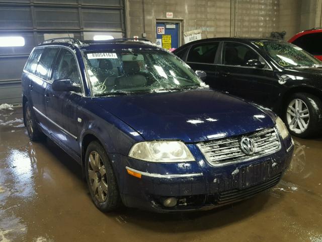 WVWWH63B73E411390 - 2003 VOLKSWAGEN PASSAT GLX BLUE photo 1