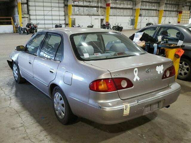 1NXBR12E31Z476729 - 2001 TOYOTA COROLLA CE TAN photo 3