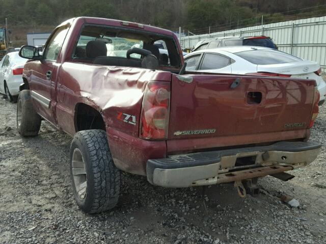 1GCEK14T04Z121977 - 2004 CHEVROLET SILVERADO MAROON photo 3