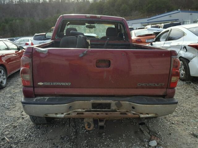 1GCEK14T04Z121977 - 2004 CHEVROLET SILVERADO MAROON photo 6