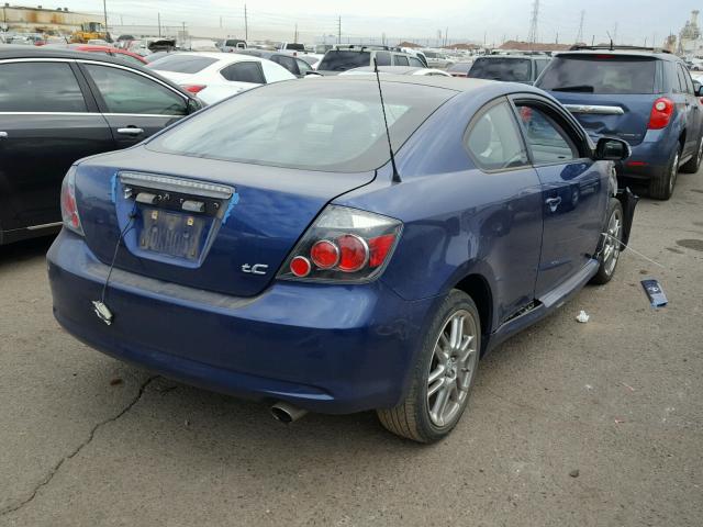 JTKDE167180271764 - 2008 TOYOTA SCION TC BLUE photo 4