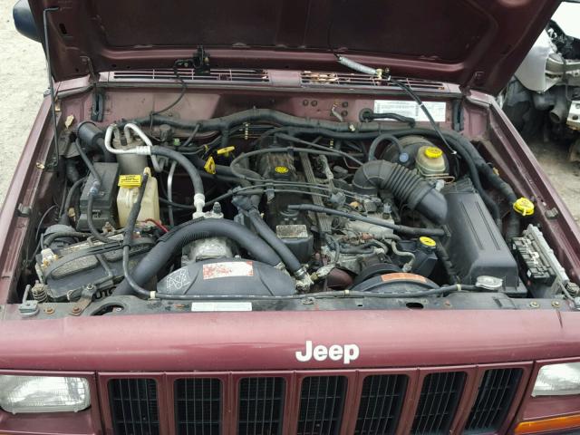 1J4FF48S4YL192775 - 2000 JEEP CHEROKEE S MAROON photo 7