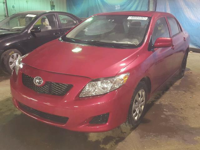 1NXBU40E99Z140954 - 2009 TOYOTA COROLLA BA RED photo 2