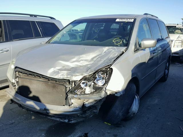 5FNRL38765B020294 - 2005 HONDA ODYSSEY EX GRAY photo 2