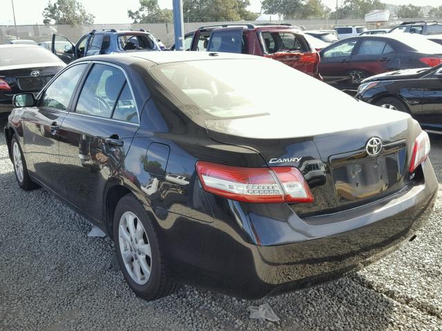 4T4BF3EK5BR173609 - 2011 TOYOTA CAMRY BASE BLACK photo 3