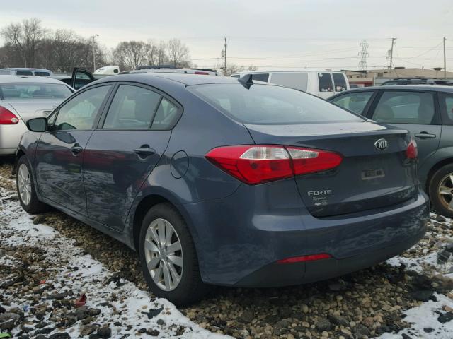 KNAFX4A64E5233337 - 2014 KIA FORTE LX BLUE photo 3