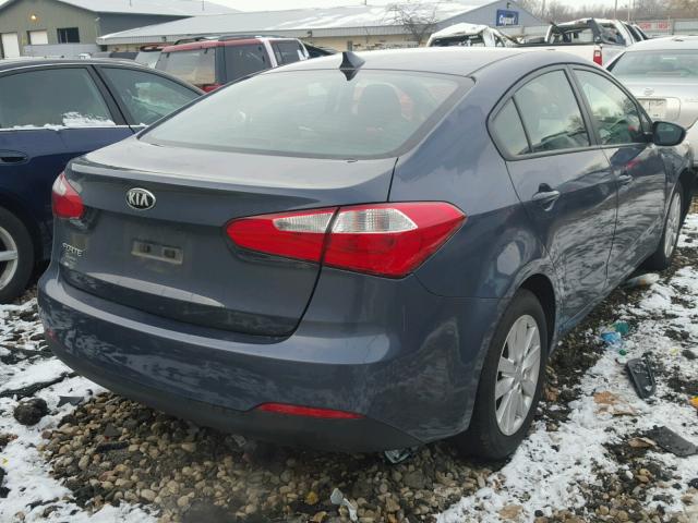 KNAFX4A64E5233337 - 2014 KIA FORTE LX BLUE photo 4