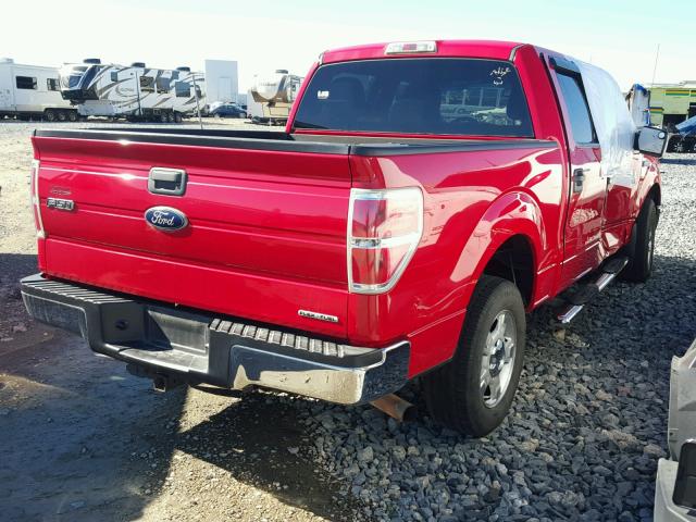 1FTFW1CF0CKD15243 - 2012 FORD F150 SUPER RED photo 4