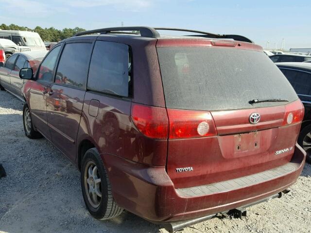 5TDZK23C68S148844 - 2008 TOYOTA SIENNA CE MAROON photo 3