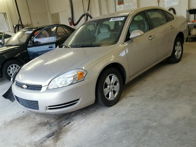 2G1WT55K489192929 - 2008 CHEVROLET IMPALA LT BEIGE photo 2