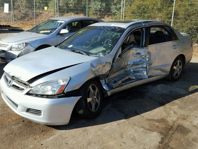 JHMCN36436C002258 - 2006 HONDA ACCORD HYB SILVER photo 9