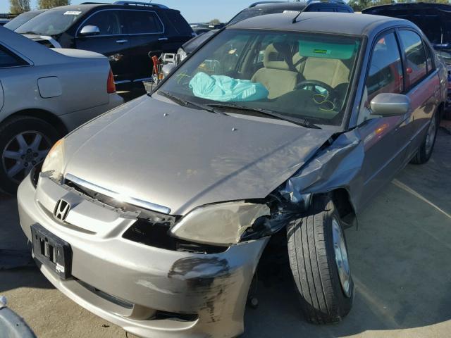 JHMES96603S027139 - 2003 HONDA CIVIC HYBR TAN photo 2