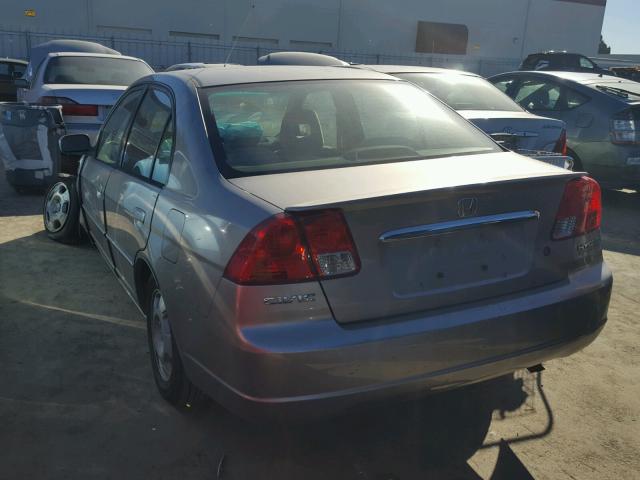 JHMES96603S027139 - 2003 HONDA CIVIC HYBR TAN photo 3