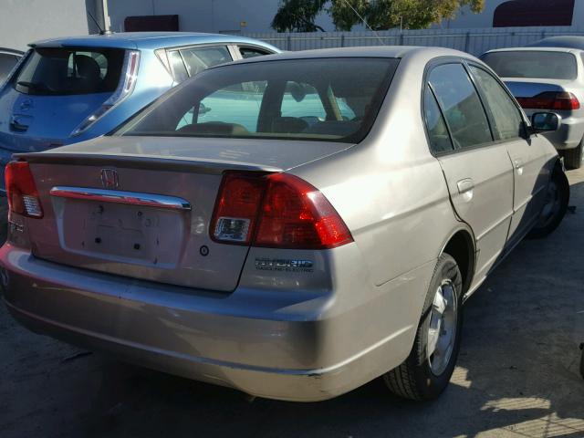 JHMES96603S027139 - 2003 HONDA CIVIC HYBR TAN photo 4