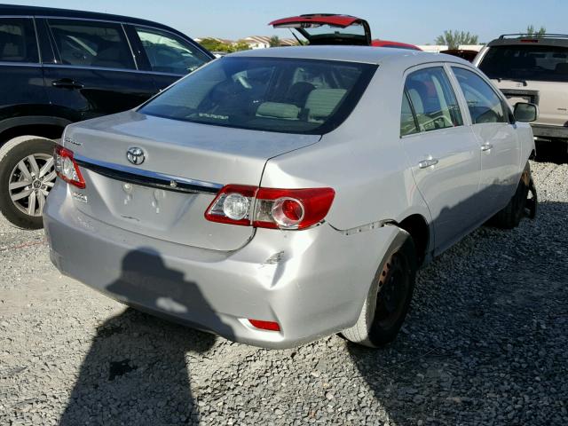 2T1BU4EE6DC977695 - 2013 TOYOTA COROLLA BA SILVER photo 4