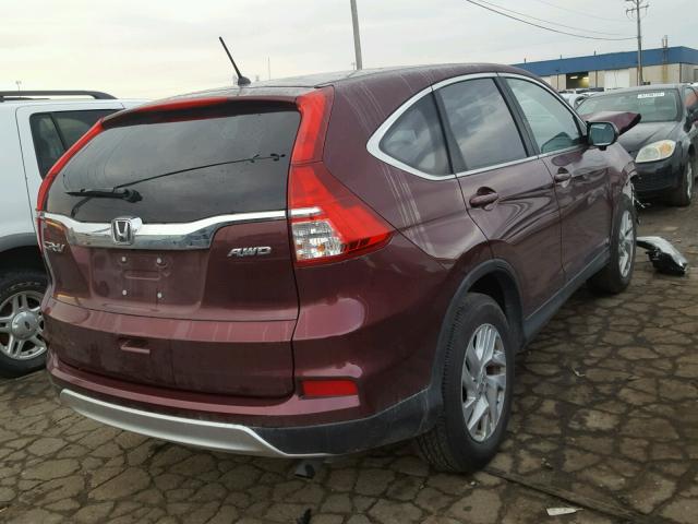 2HKRM4H55GH687749 - 2016 HONDA CR-V EX BURGUNDY photo 4