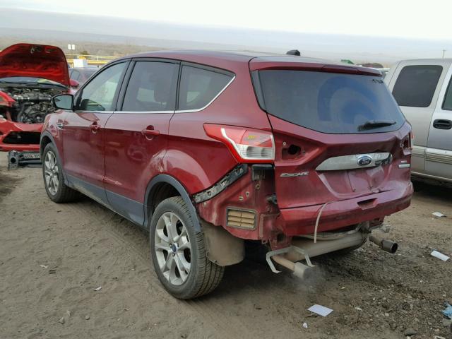 1FMCU0HX4DUD24548 - 2013 FORD ESCAPE SEL RED photo 3