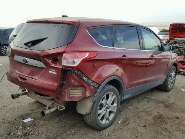 1FMCU0HX4DUD24548 - 2013 FORD ESCAPE SEL RED photo 4