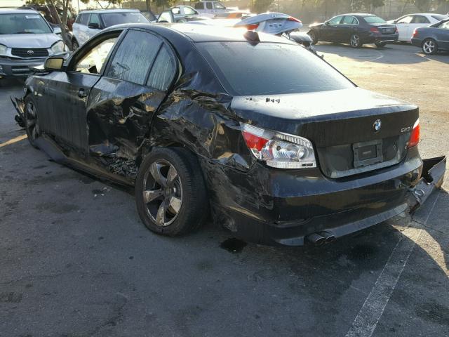WBANE53516CK81435 - 2006 BMW 525 I BLACK photo 3