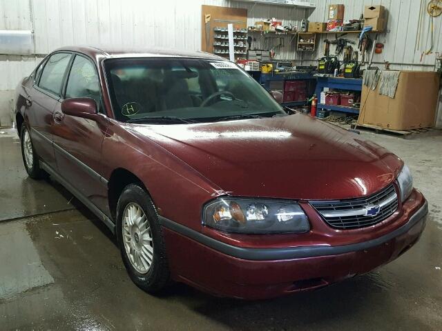 2G1WF55K229191616 - 2002 CHEVROLET IMPALA 栗色 照片 1